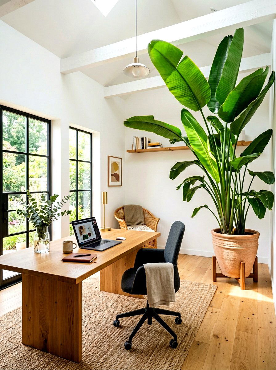 Bird Of Paradise Tropical Vibe - 30 home office plant ideas