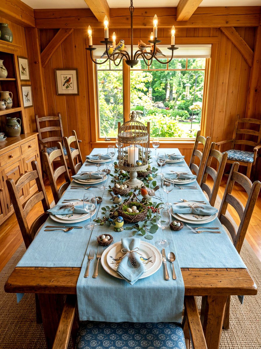Bird Theme Decor - 30 spring brunch table ideas