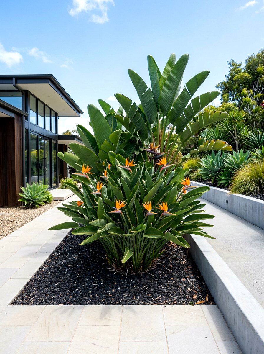 Bird of paradise planting - 30 tropical landscaping ideas