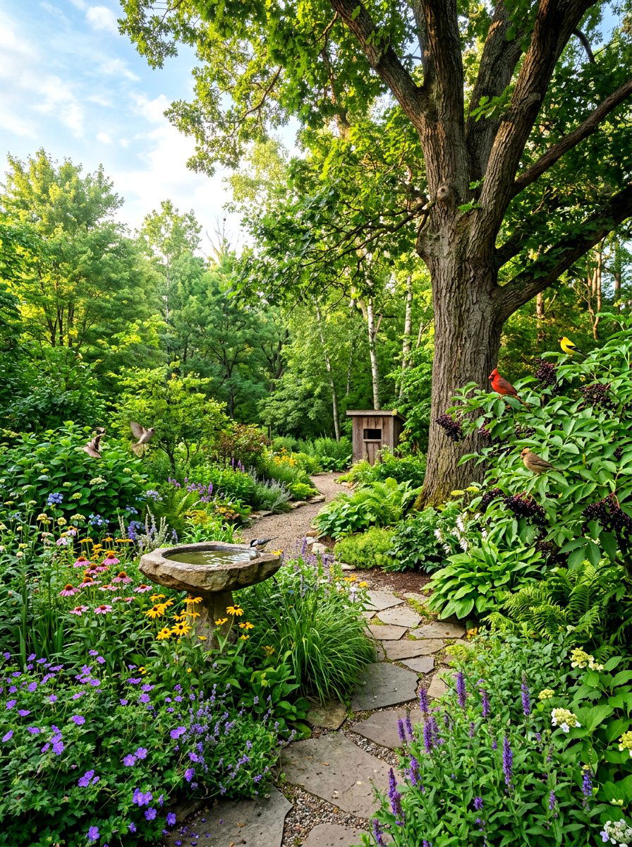 Bird sanctuary - 30 native plant landscaping ideas