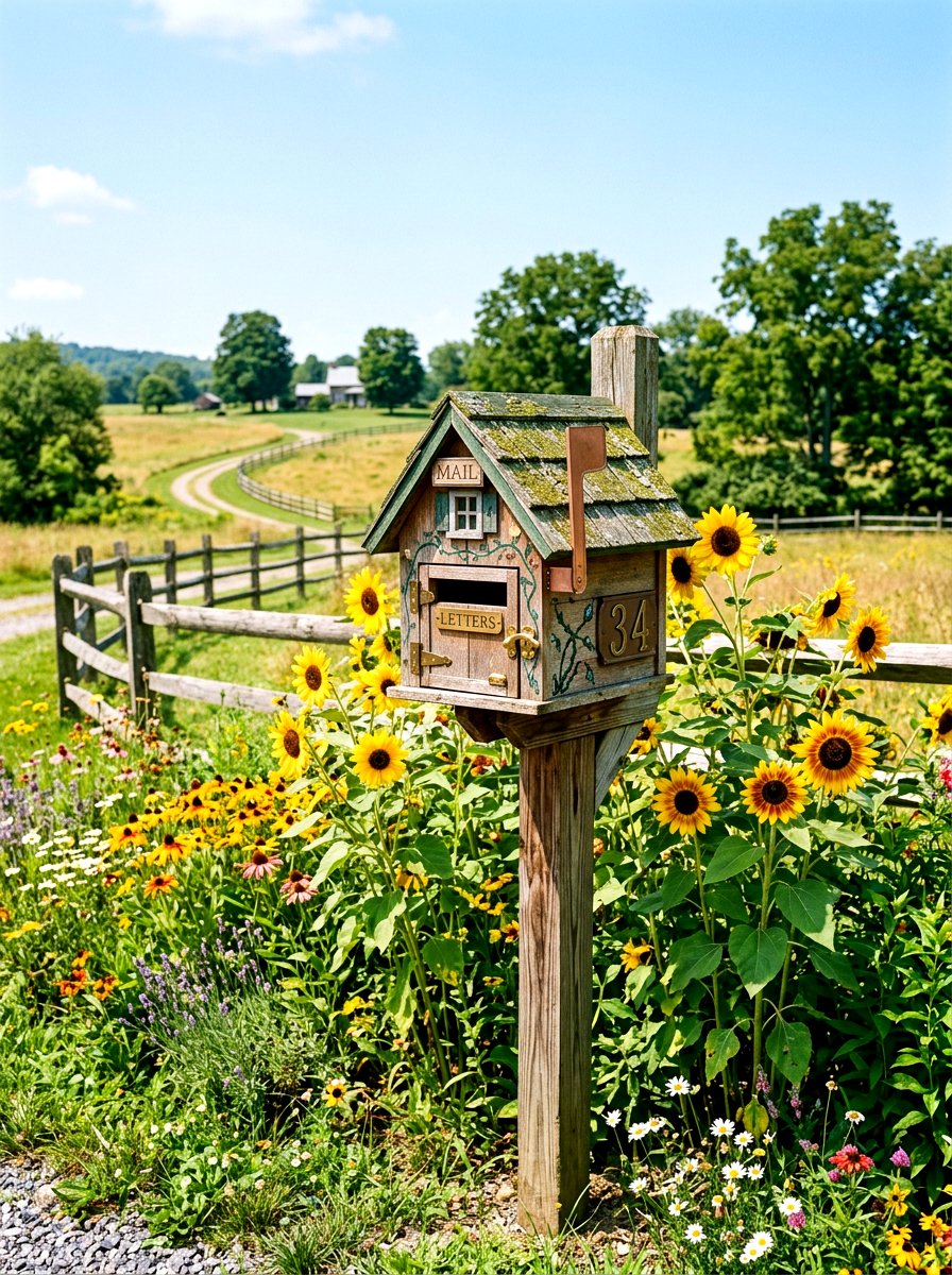 Birdhouse Mailbox Theme - 30 mailbox landscaping ideas
