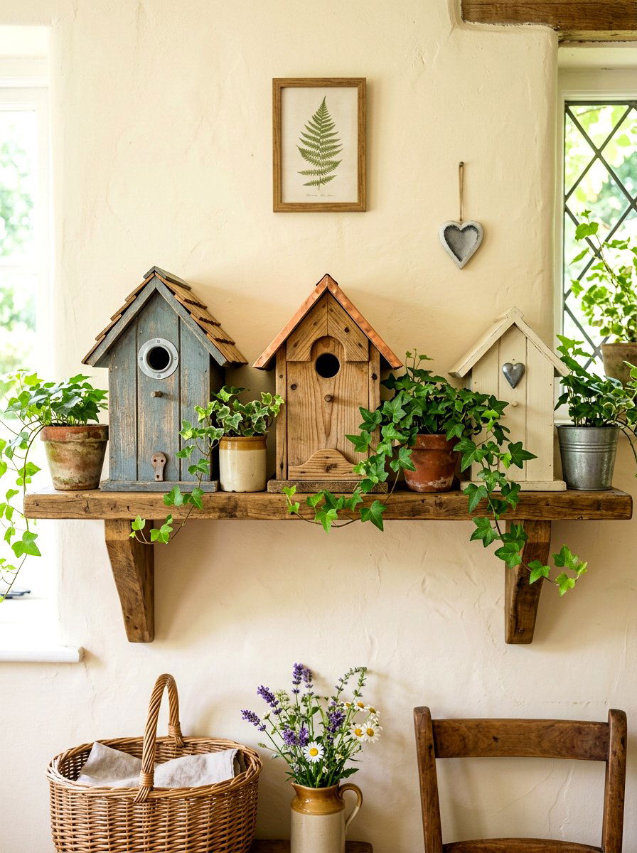 Birdhouse Porch Decor - 30 spring front entry ideas