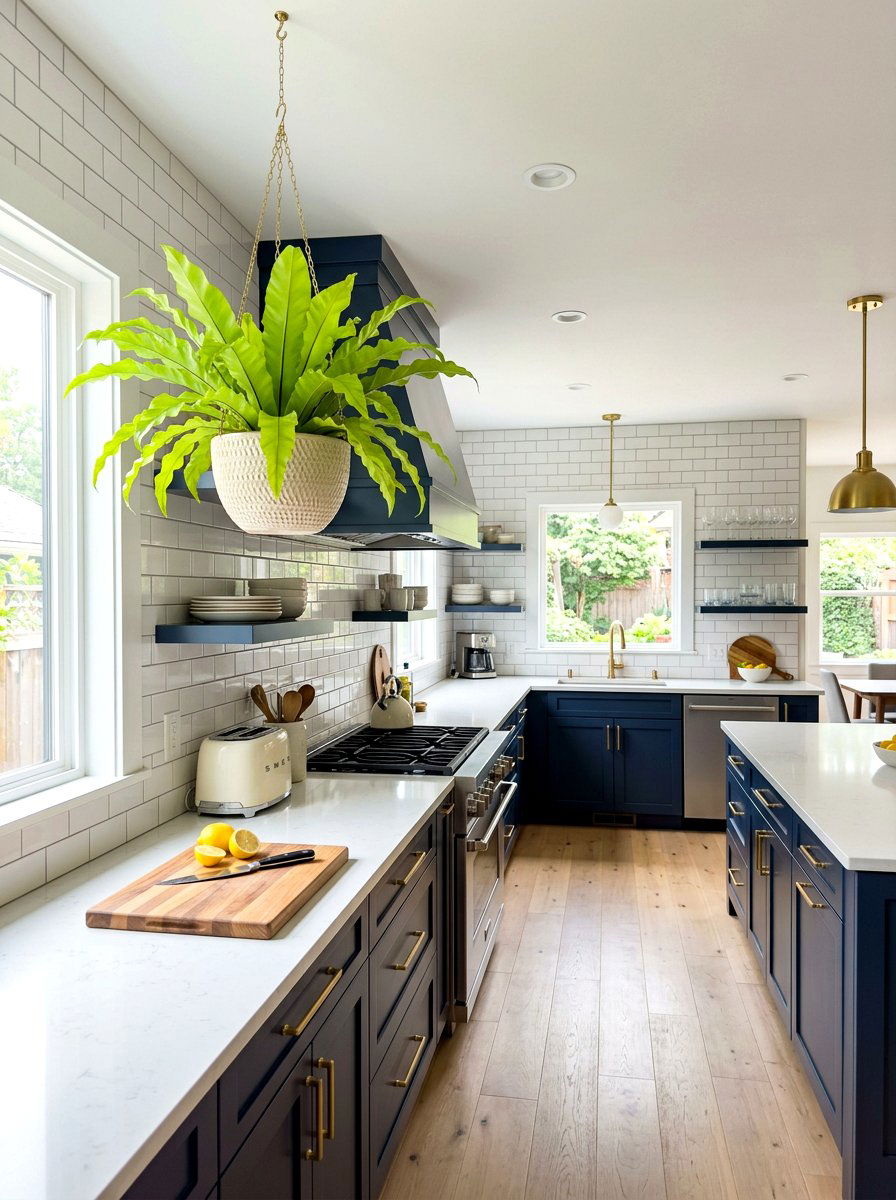 Birds Nest Hanging Fern - 30 hanging fern indoor ideas