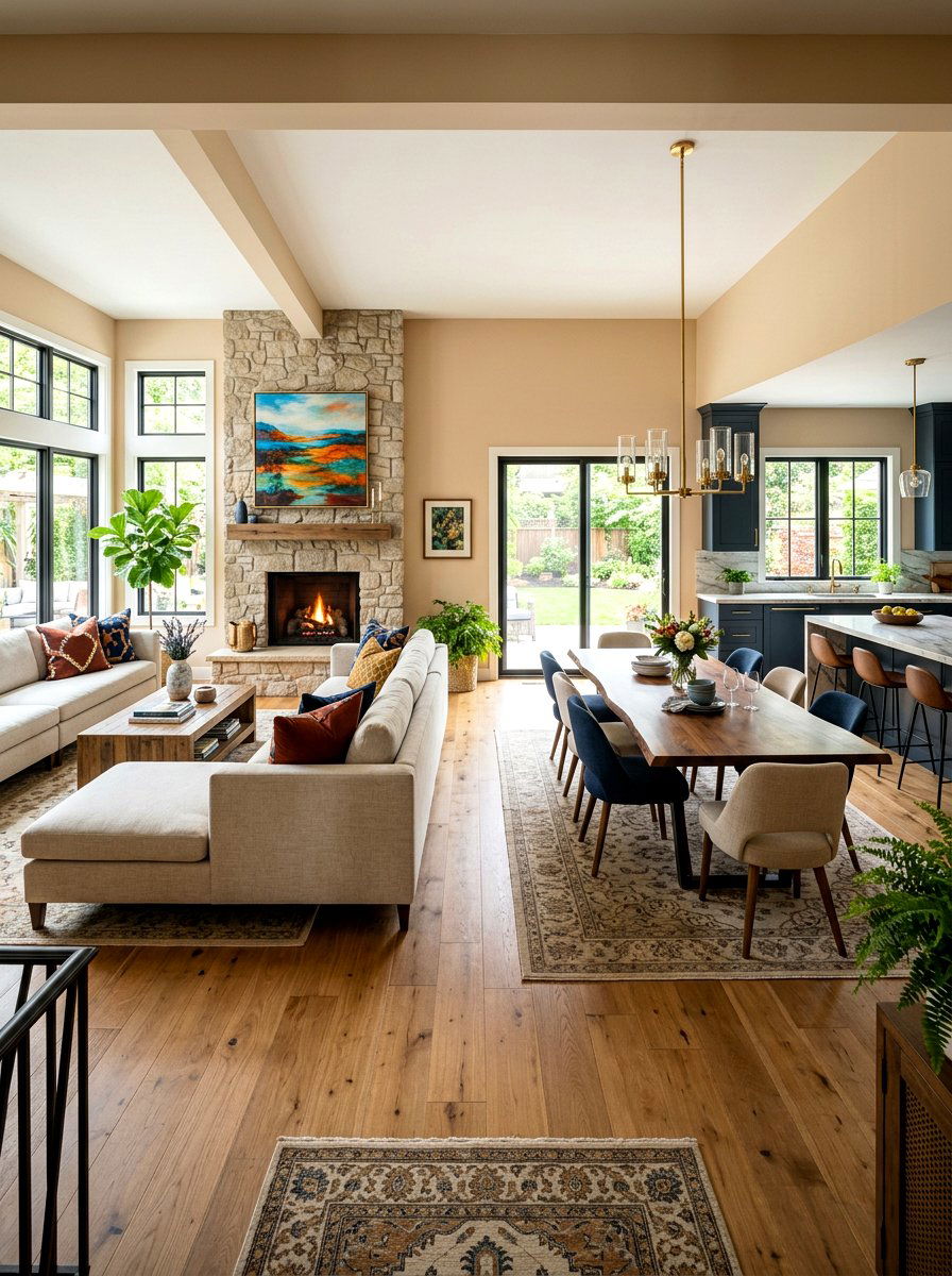 Bisque Open Concept - 30 warm neutral paint ideas