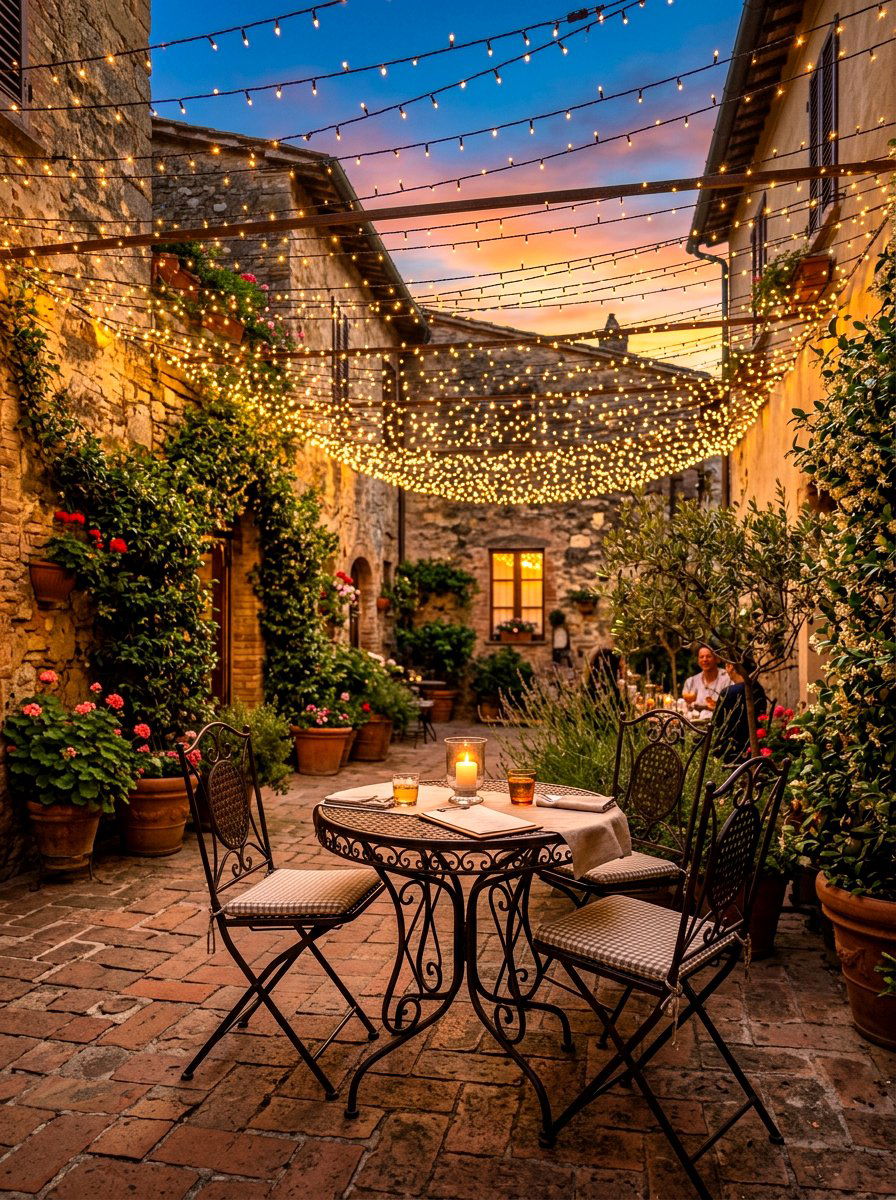 Bistro Cafe Lighting - 30 moody outdoor lighting ideas