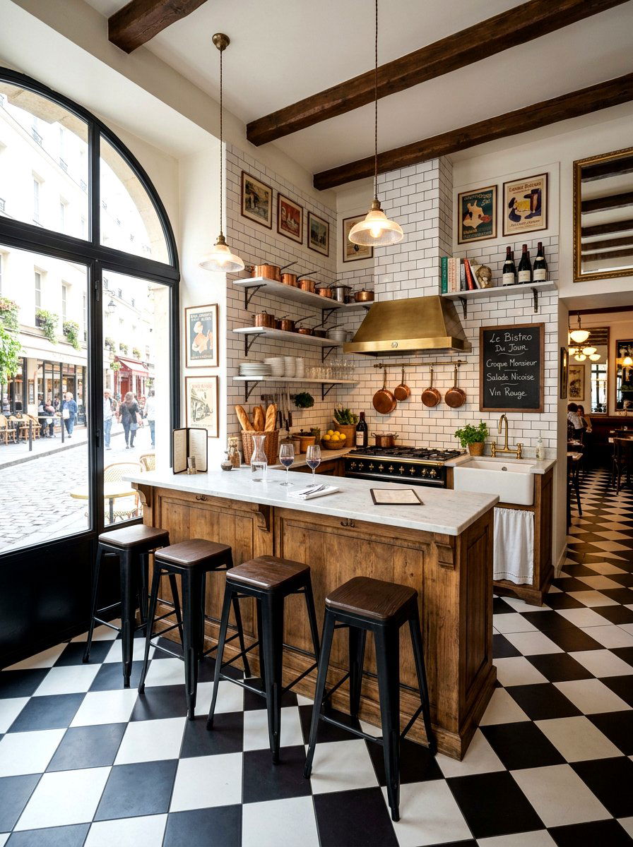 Bistro Seating Kitchen - 30 bakery style kitchen ideas