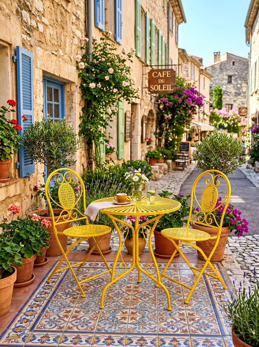 Bistro Set Arrangement - 30 small backyard ideas