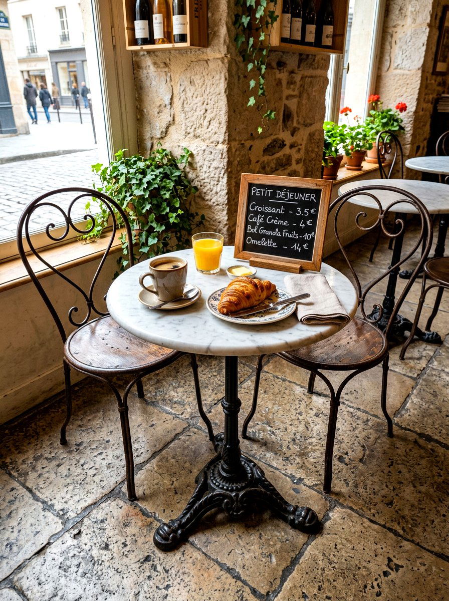 Bistro Style Breakfast Table - 30 round breakfast table ideas