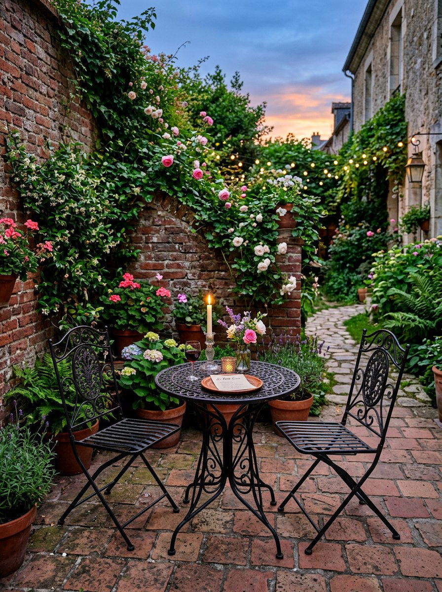Bistro Table Set - 30 evening backyard lounge ideas