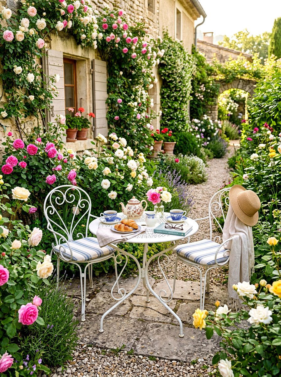Bistro Table - 30 family backyard seating ideas