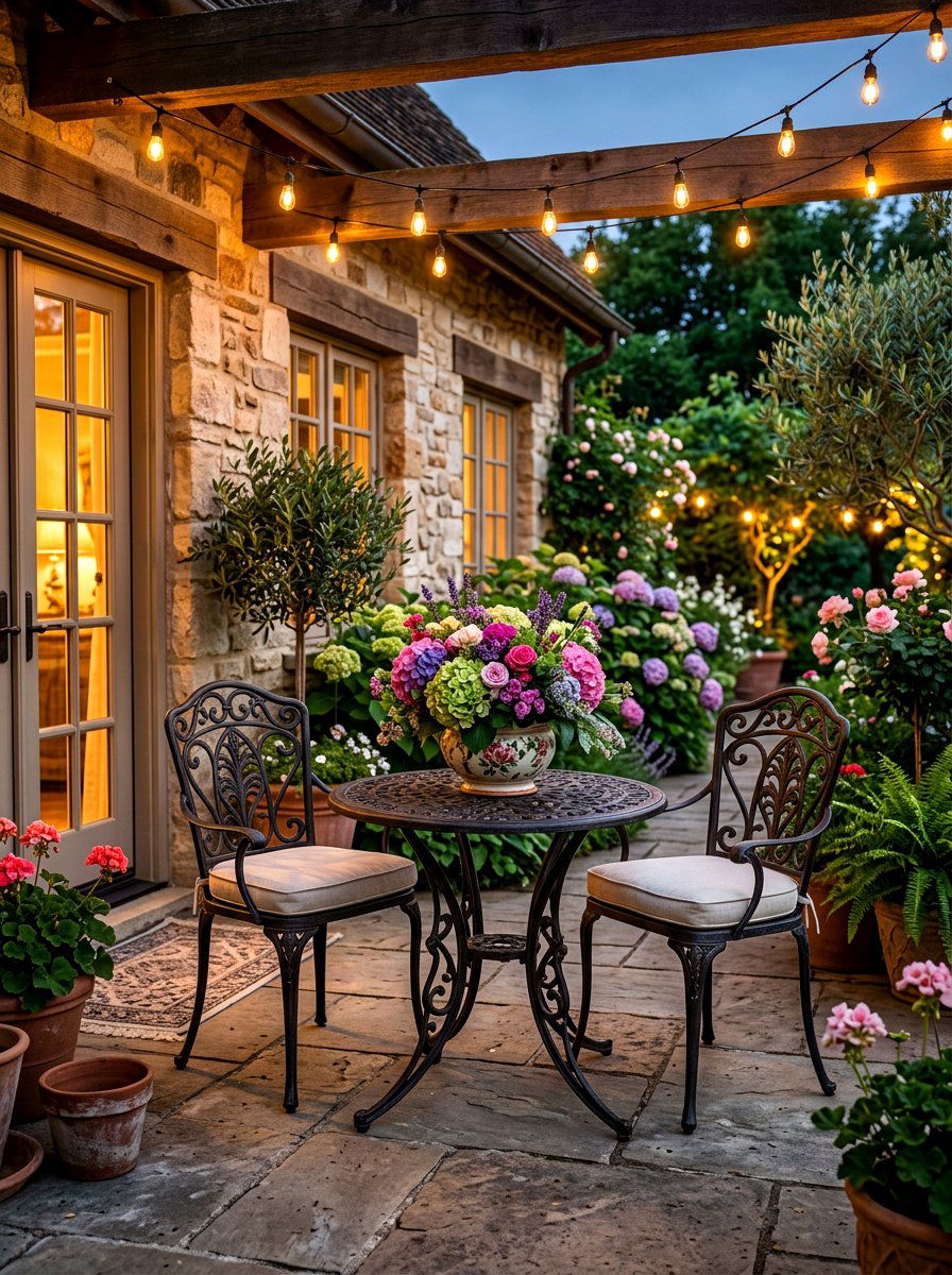 Bistro set - 30 cozy evening porch ideas