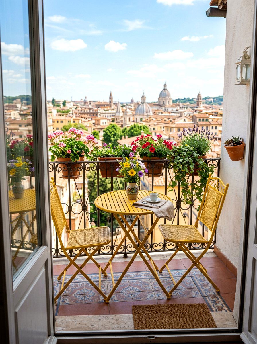 Bistro set for small balcony - 30 patio conversation area ideas