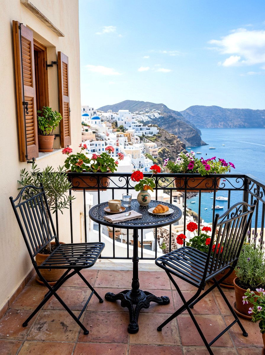 Bistro set - 30 city backyard garden ideas