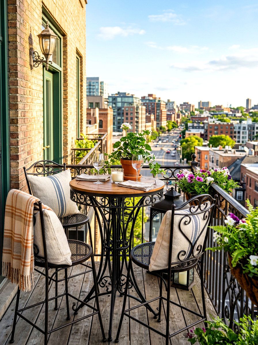 Bistro table set - 30 front yard seating ideas