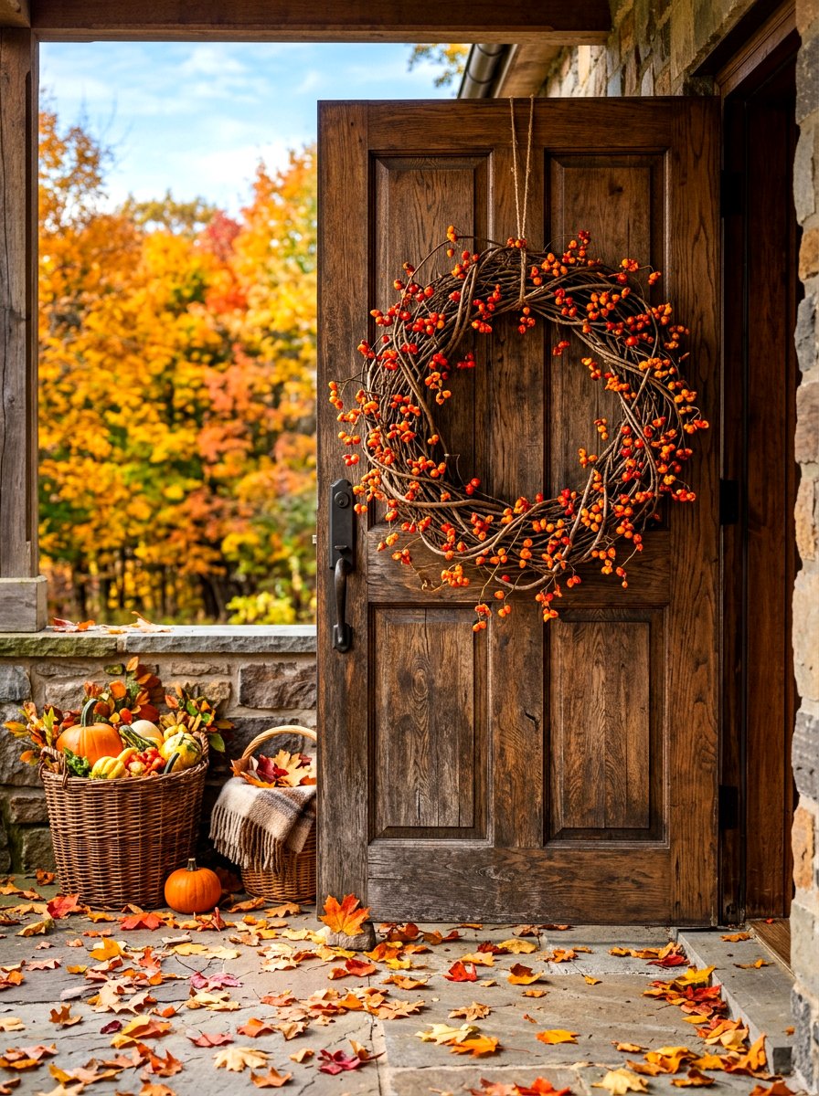Bittersweet vine wreath - 30 fall wreath ideas