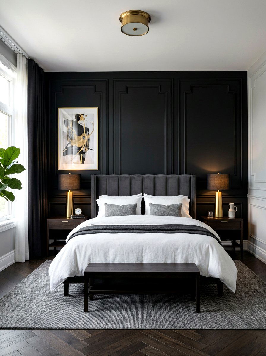 Black Accent Wall Molding - 30 wall panel molding ideas