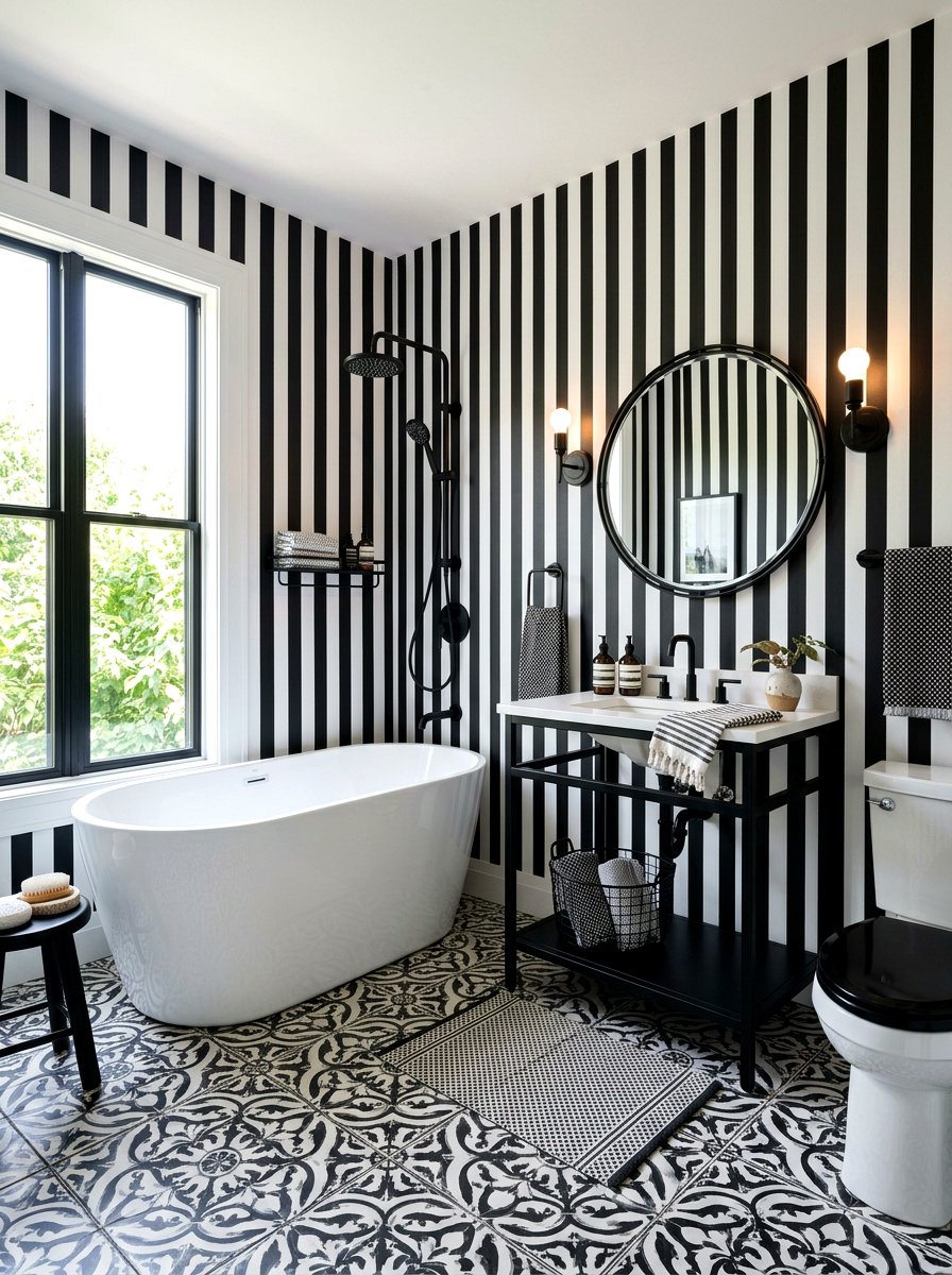 30 Eclectic Bathroom Ideas That Add Color, Texture, and Wow