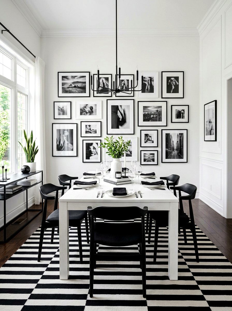 Black And White Dining - 30 formal dining room ideas