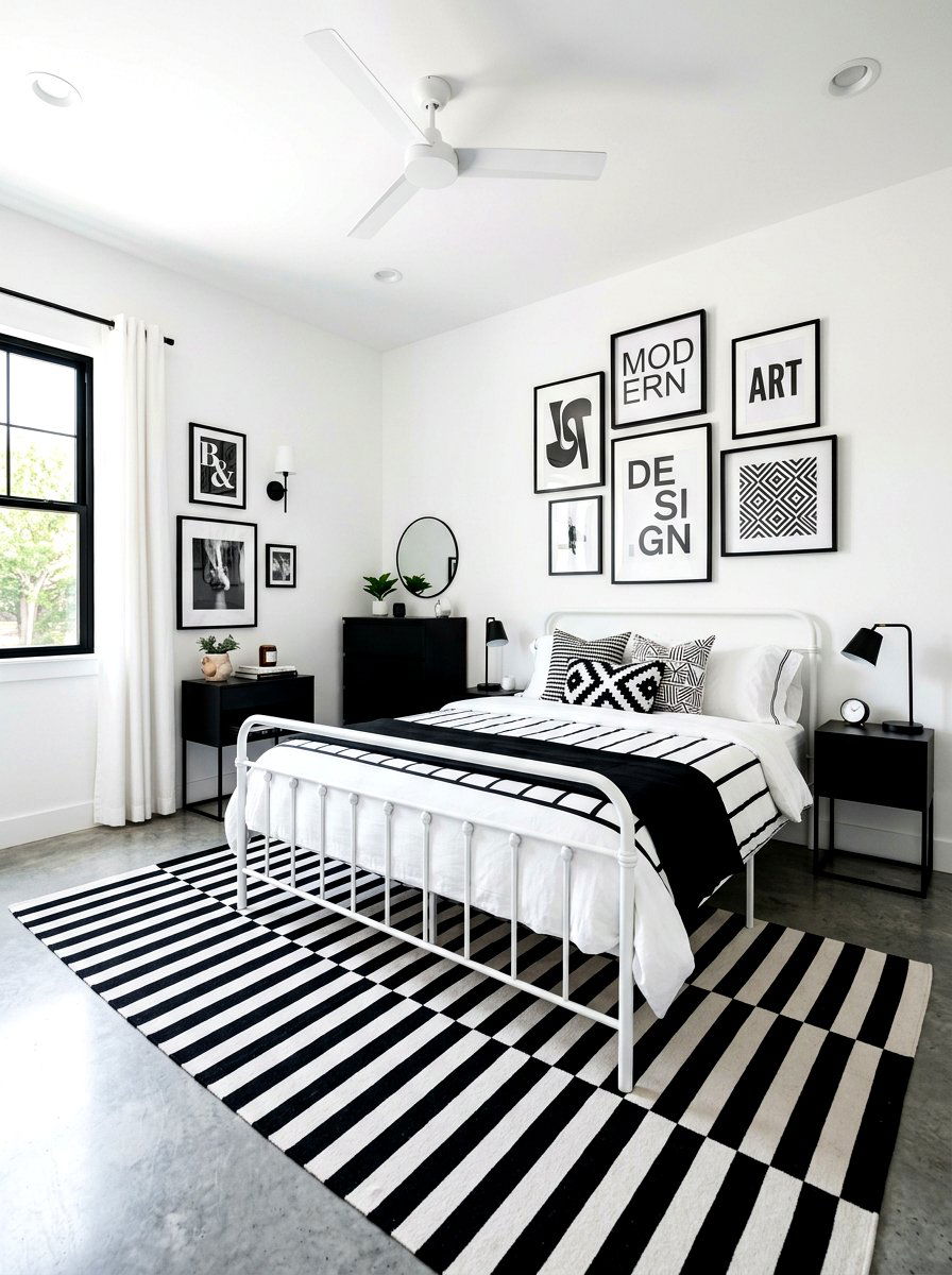 Black And White Interior - 30 tween boy bedroom ideas