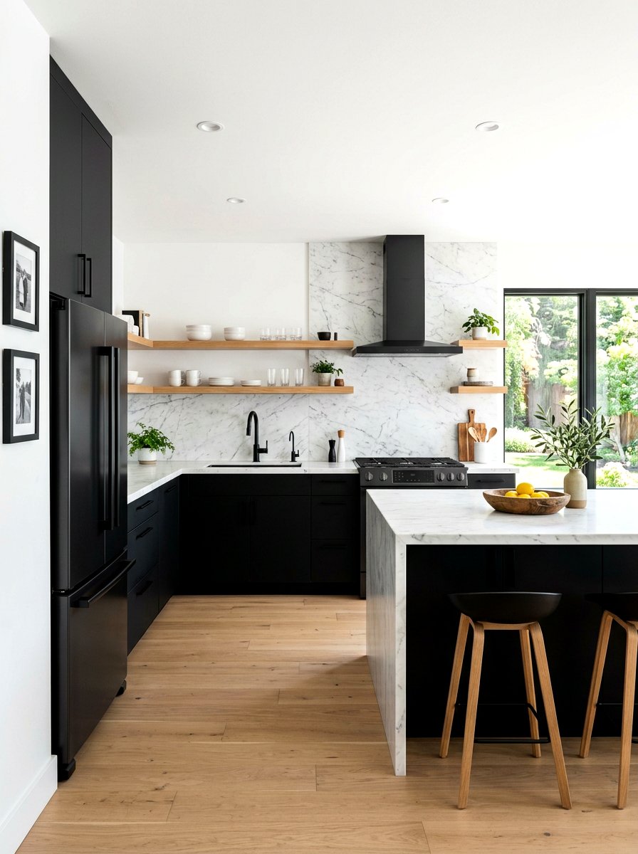 Black And White Kitchen - 30 Scandinavian kitchen ideas