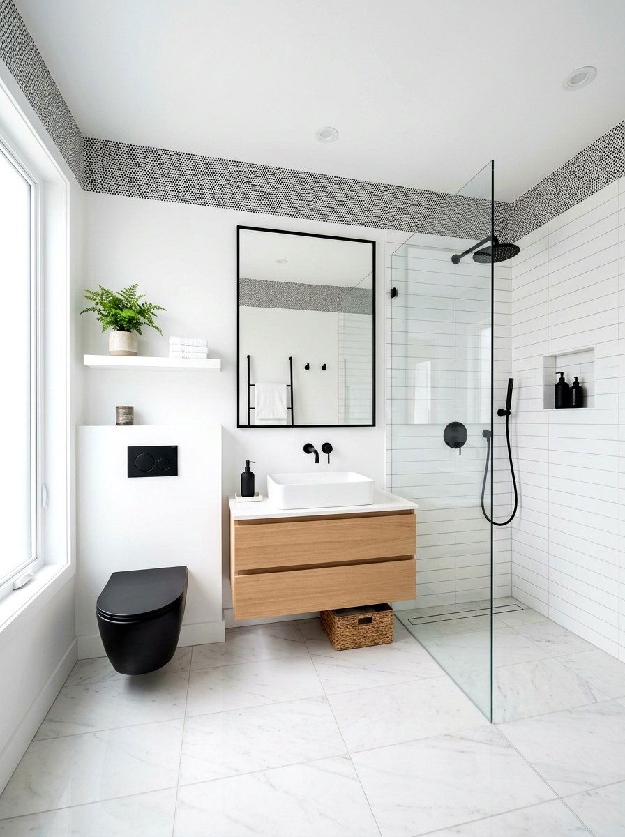 Black And White Minimalist Border - 30 wallpaper border ideas