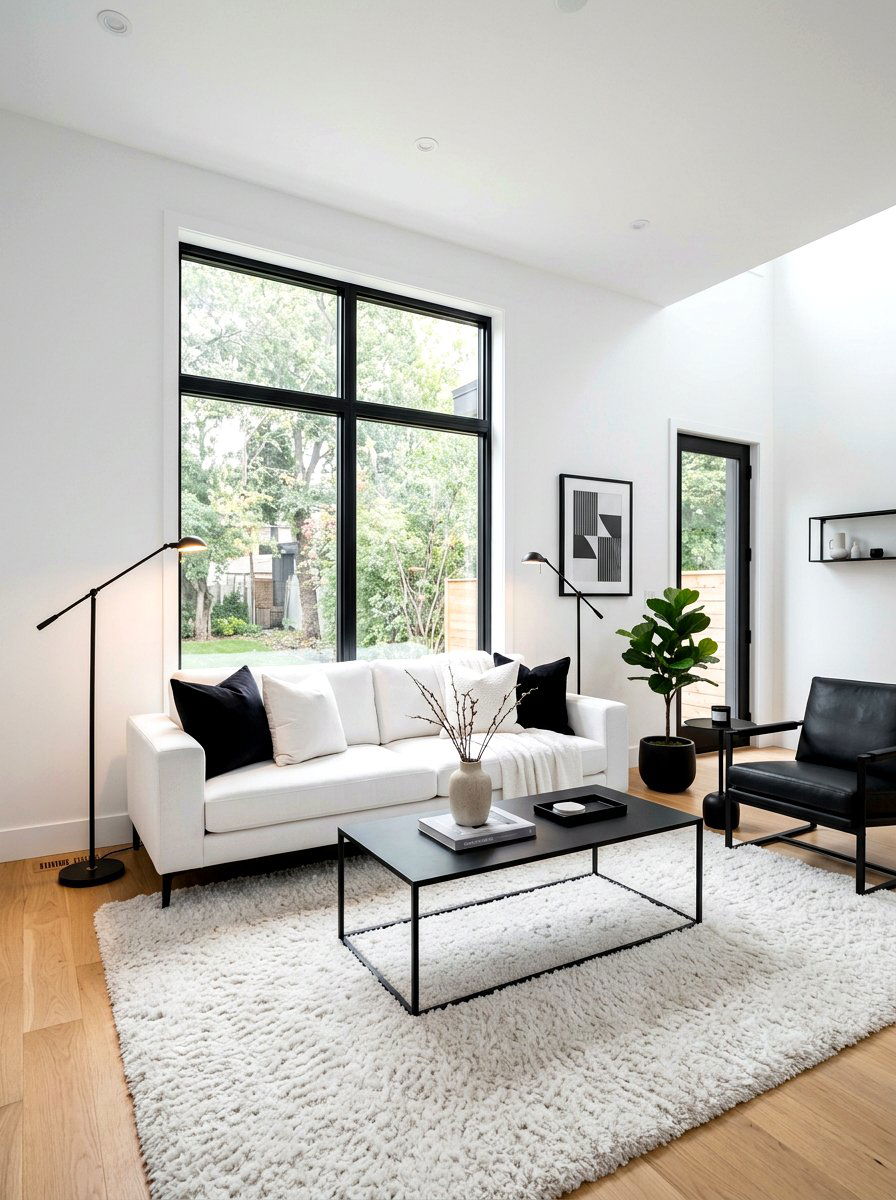 Black And White Minimalist Living Room - 30 minimalist living room ideas
