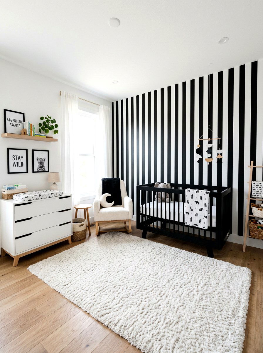 Black And White Nursery - 30 viral nursery ideas