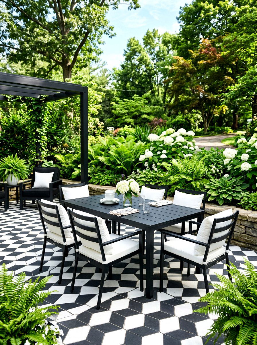 Black And White Patio - 30 patio color scheme ideas