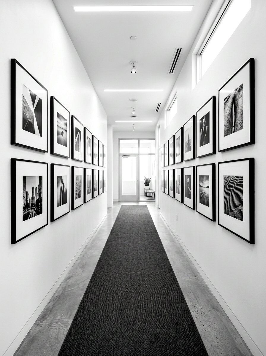 Black And White Photo - 30 hallway wall decor ideas