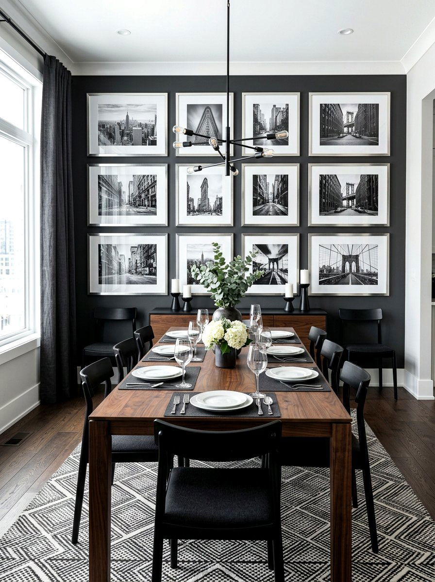 Black And White Photography - 30 dining room wall art ideas