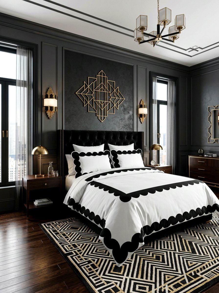 Black And White Scalloped Bedding - 30 scalloped bedding ideas