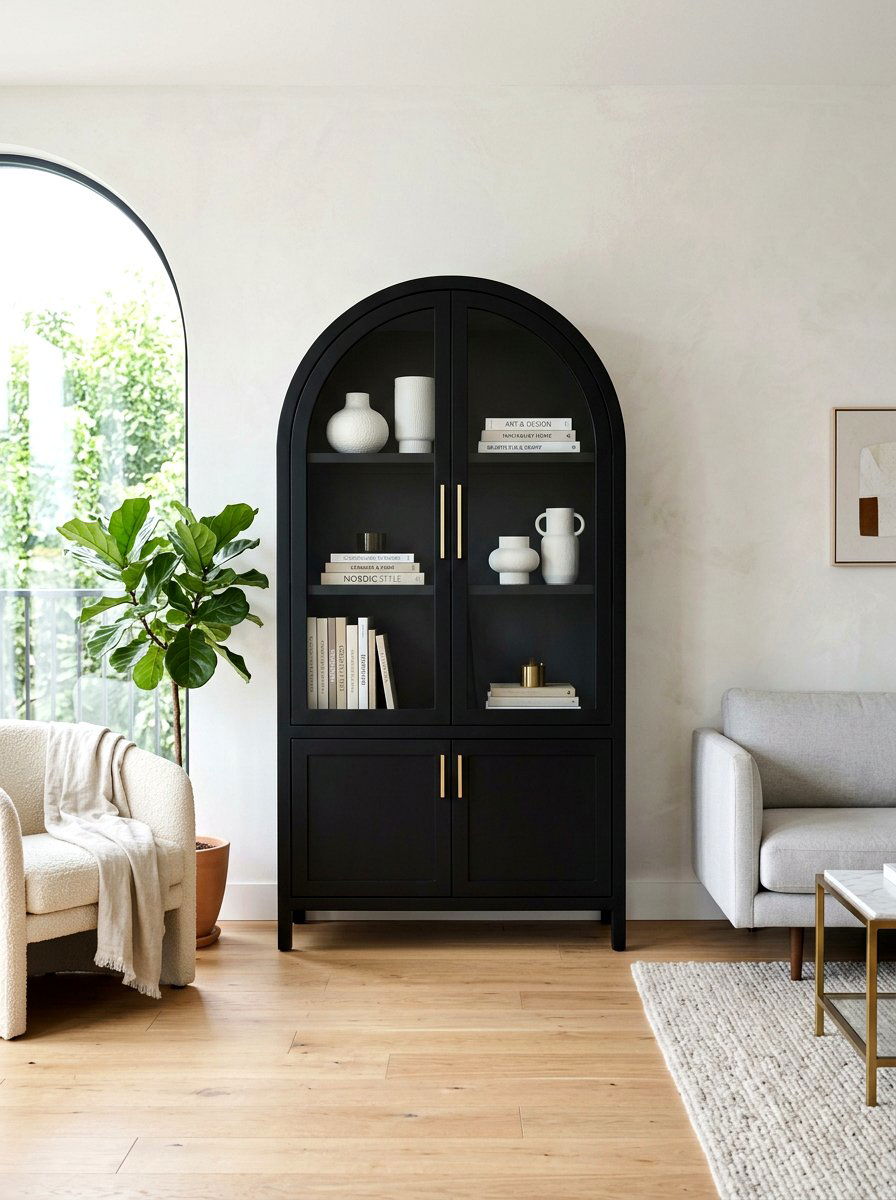 Black Arched Cabinet - 30 arched cabinet ideas