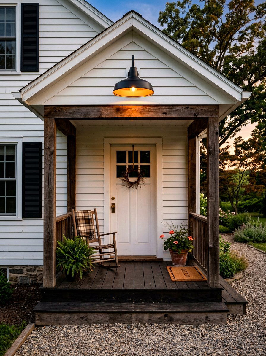 Black Barn Light - 30 outdoor entry lighting ideas