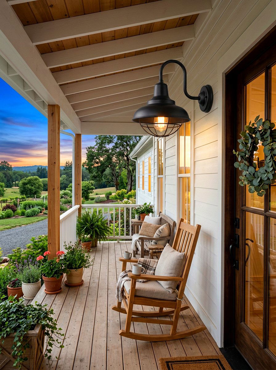 Black Barn Light - 30 outdoor wall light ideas
