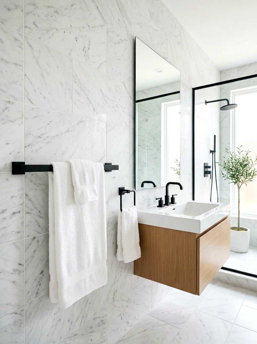 Black Bathroom Hardware - 30 TikTok bathroom decor ideas