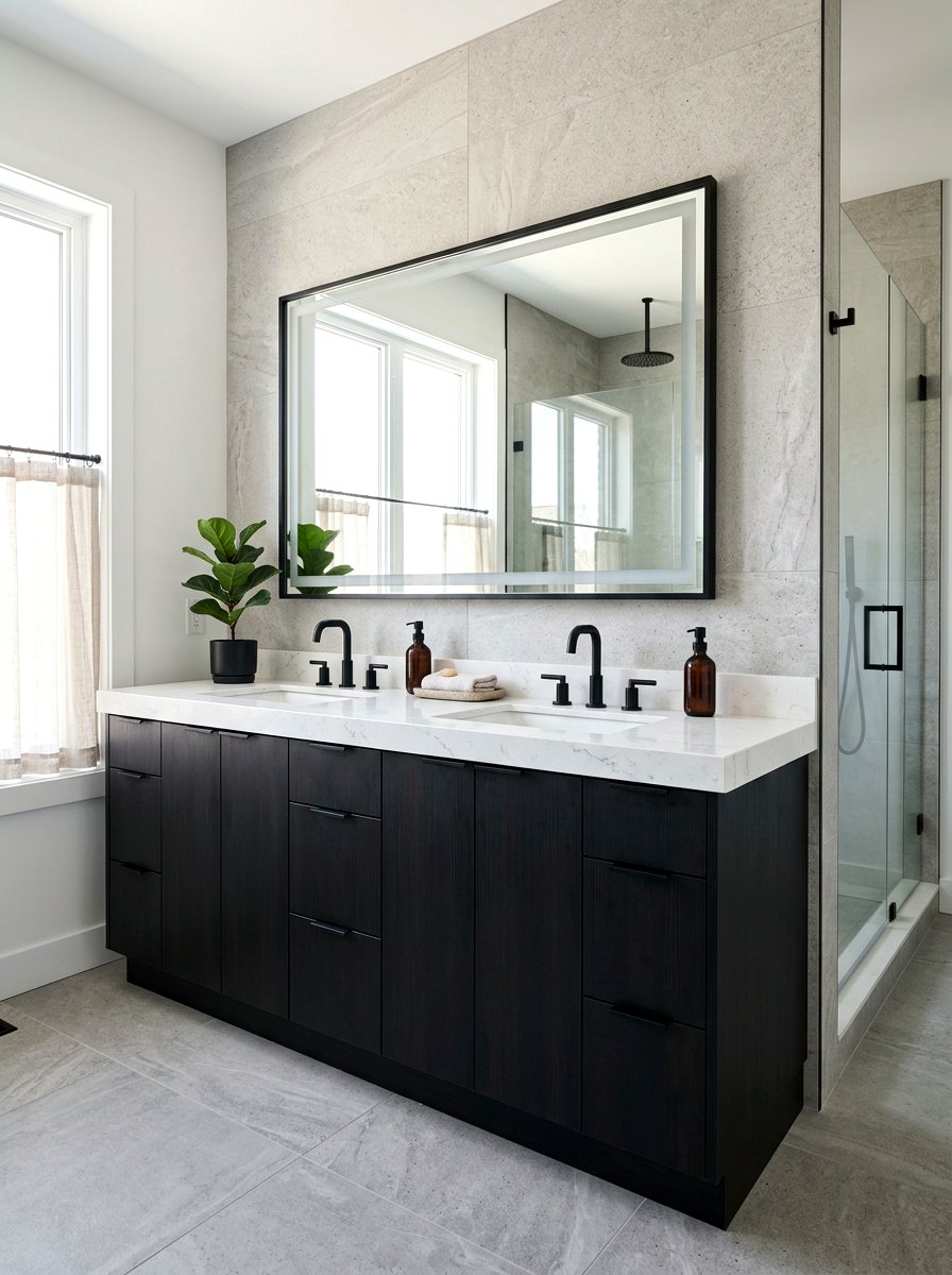Black Bathroom Vanity - 30 black bathroom ideas