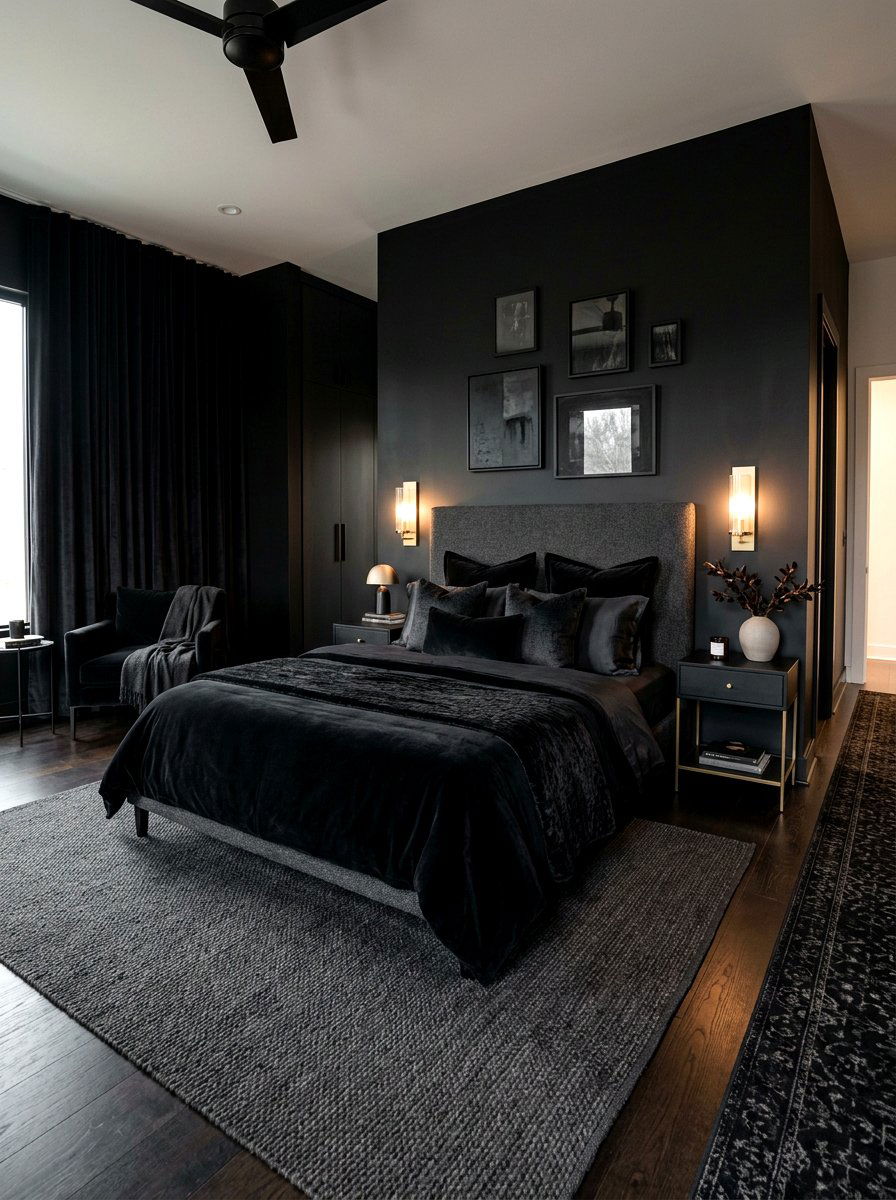 Black Bedroom - 30 monochrome room ideas
