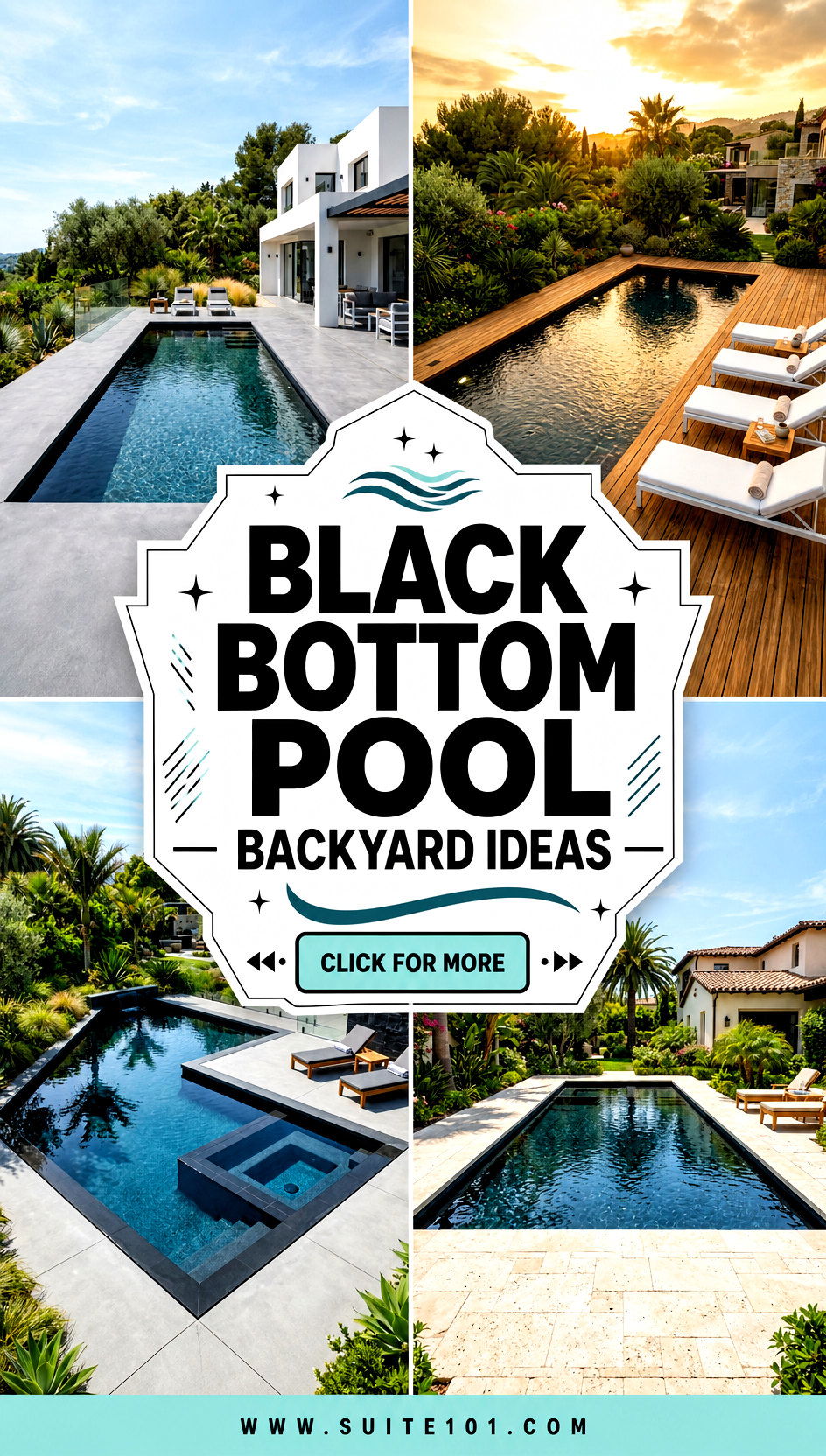 Black Bottom Pool Backyard Ideas for a Bold Backyard Look - Black Bottom Pool Backyard Ideas for a Bold Backyard Look