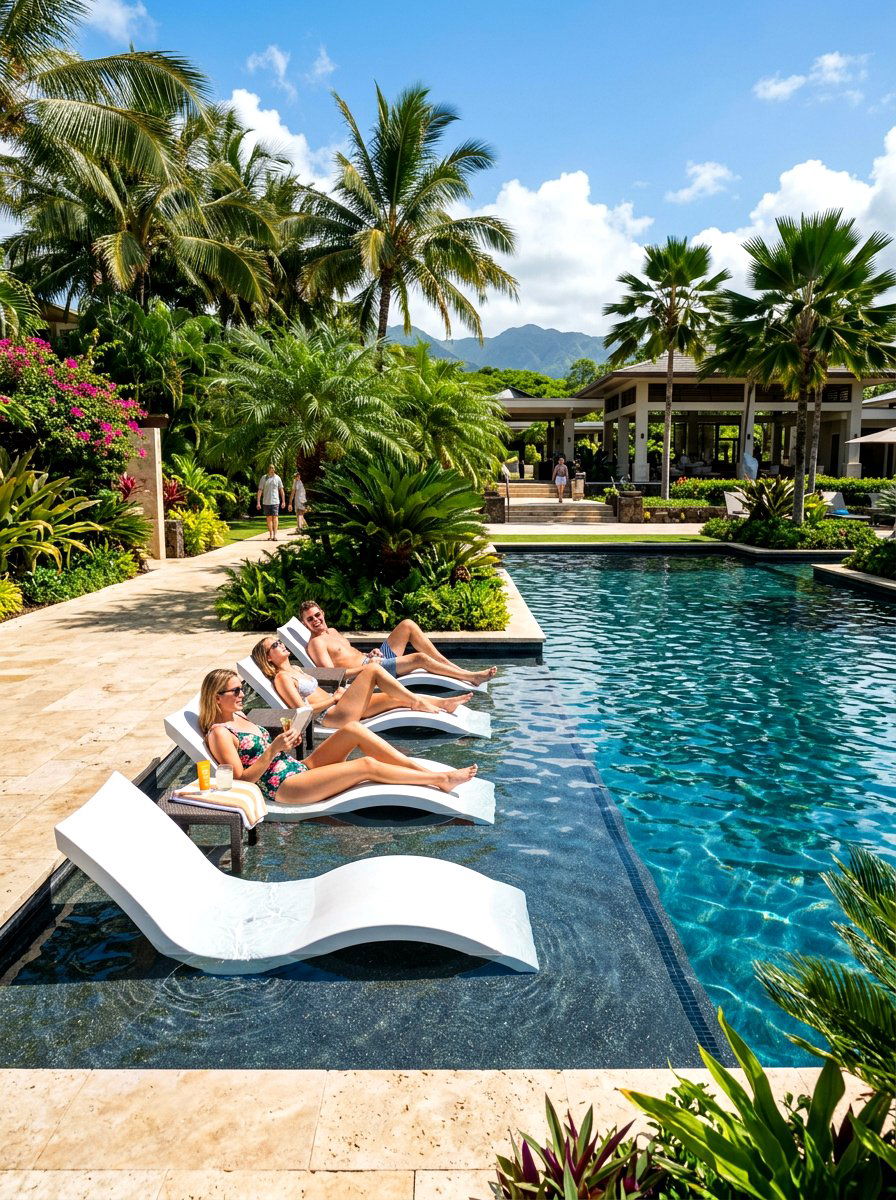 Black Bottom Pool With Baja Shelf - 30 black bottom pool backyard ideas