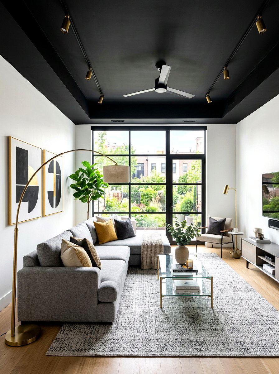 Black Ceiling Paint - 30 statement ceiling paint ideas