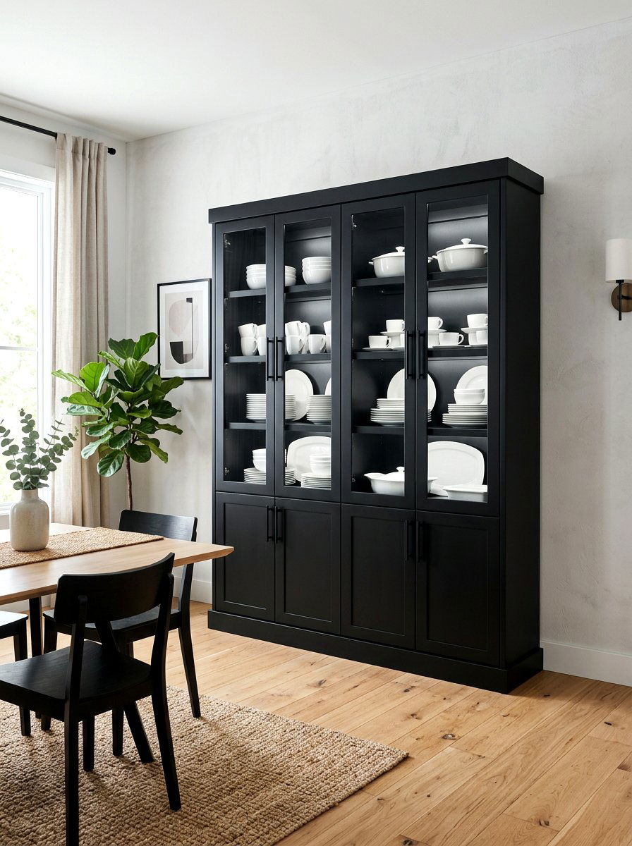 Black China Cabinet - 30 dining room china display ideas
