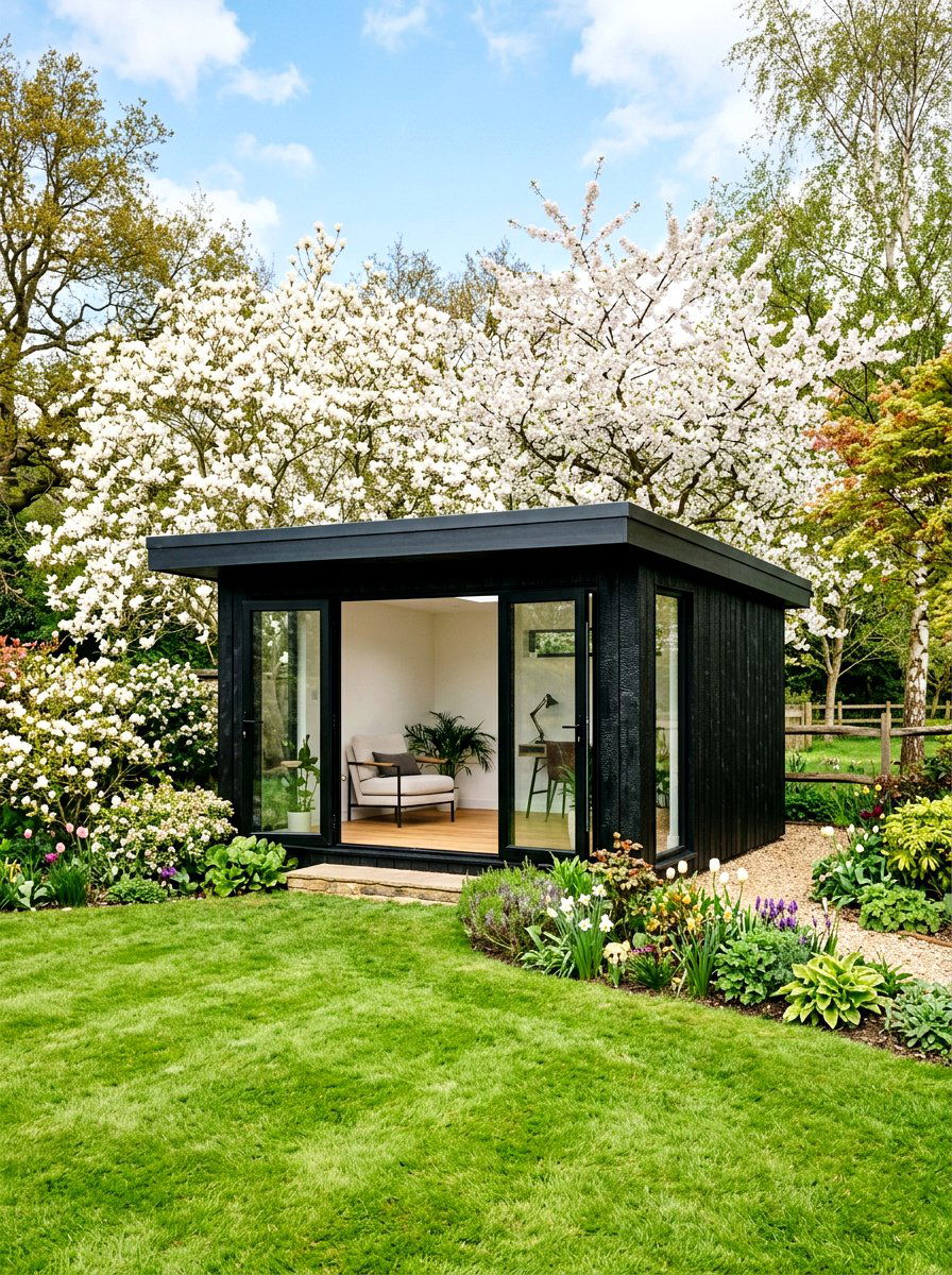 Black Clad Garden Room - 30 garden room ideas