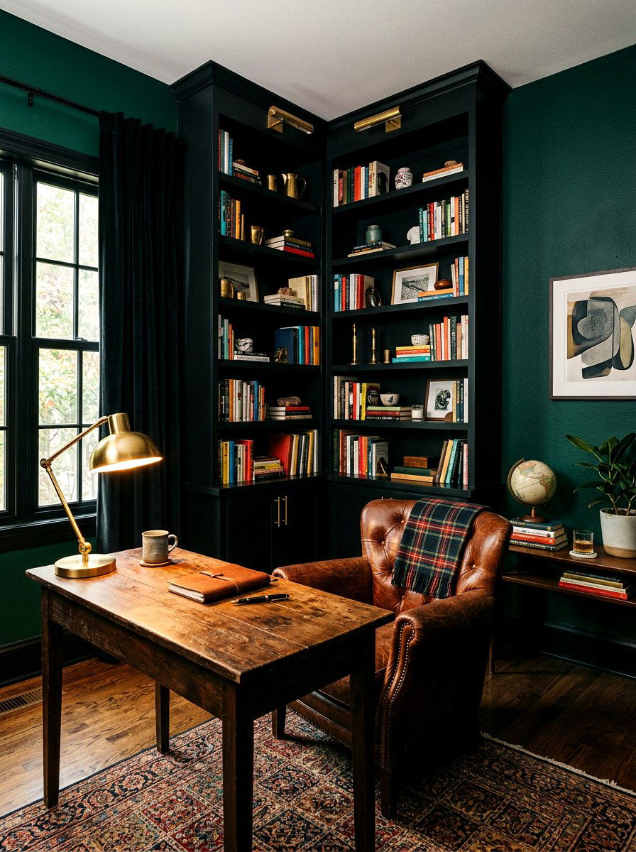 Black Corner Bookshelf - 30 corner bookshelf ideas