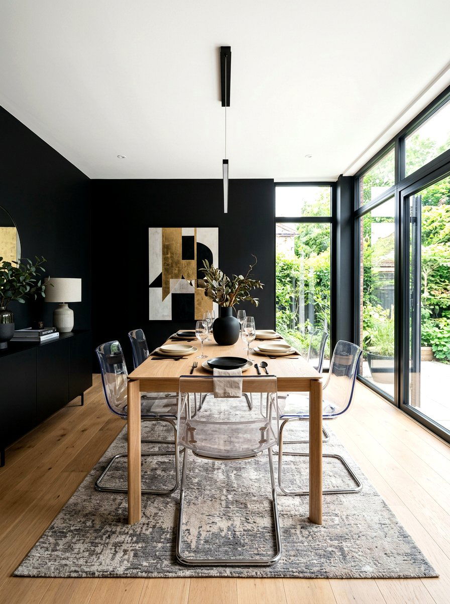 Black Dining Room - 30 saturated dining room ideas