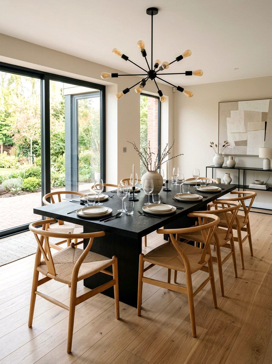 Black Dining Table Wood Chairs - 30 black and wood decor ideas