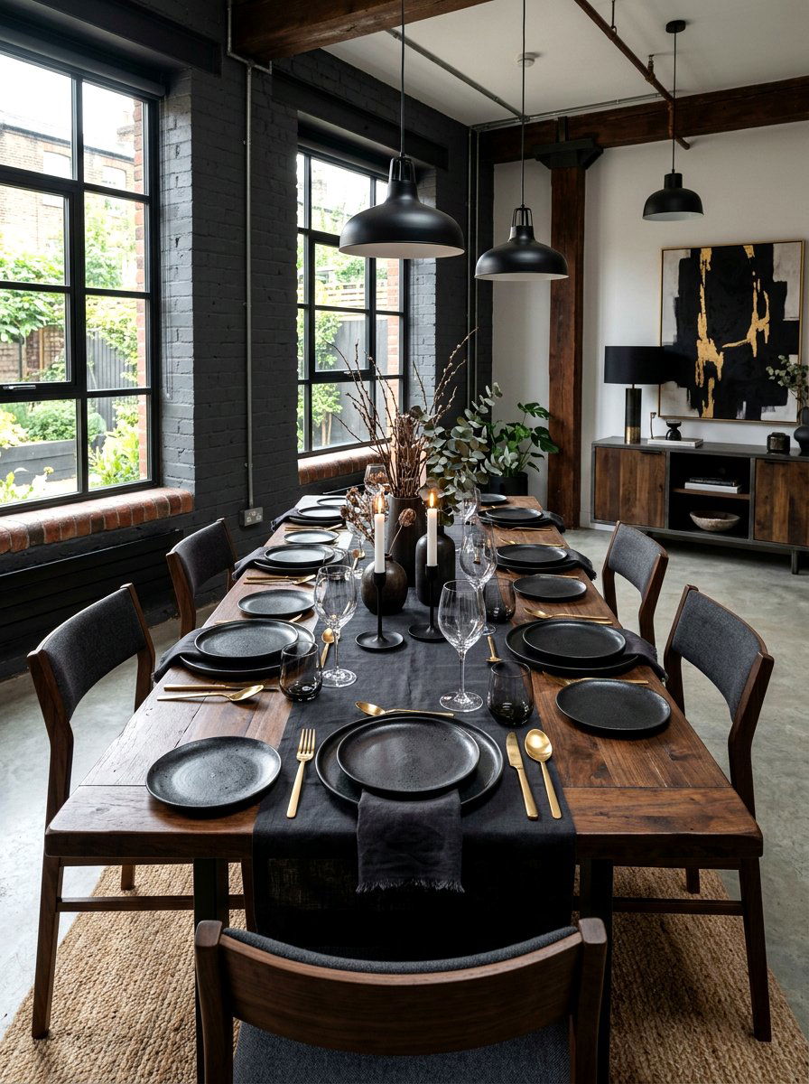 Black Dinnerware - 30 formal table setting ideas