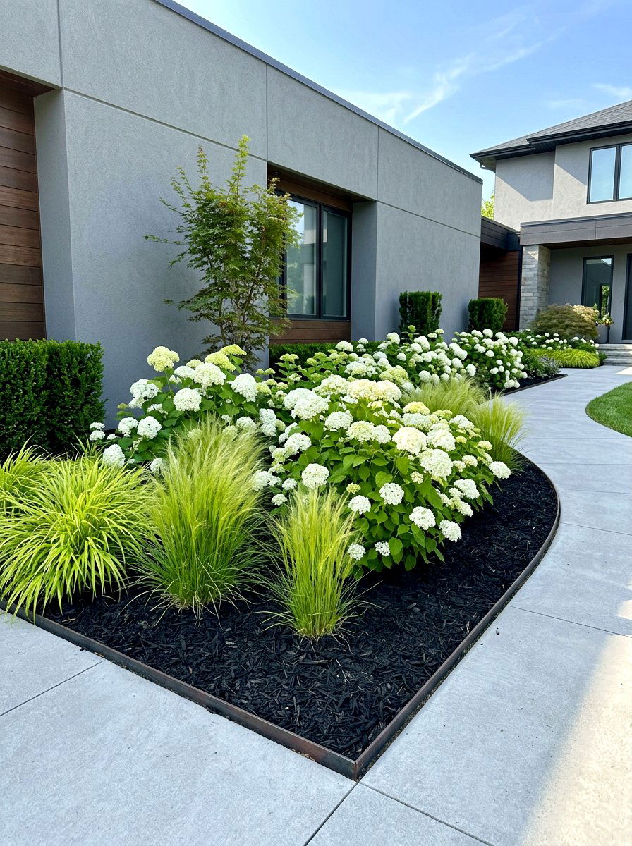 Black Dyed Mulch - 30 flower bed mulch ideas