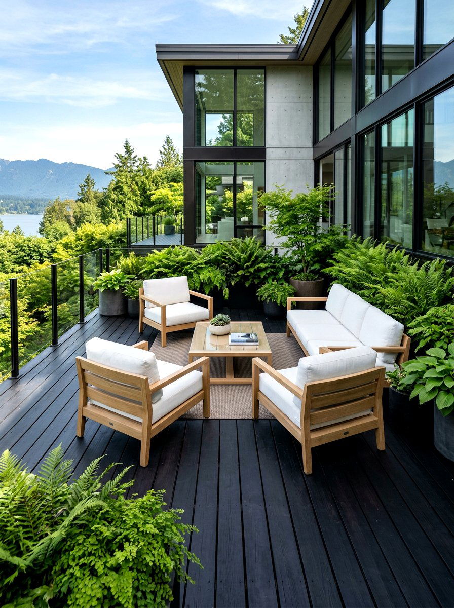 Black Ebony Deck - 30 wood stain deck ideas