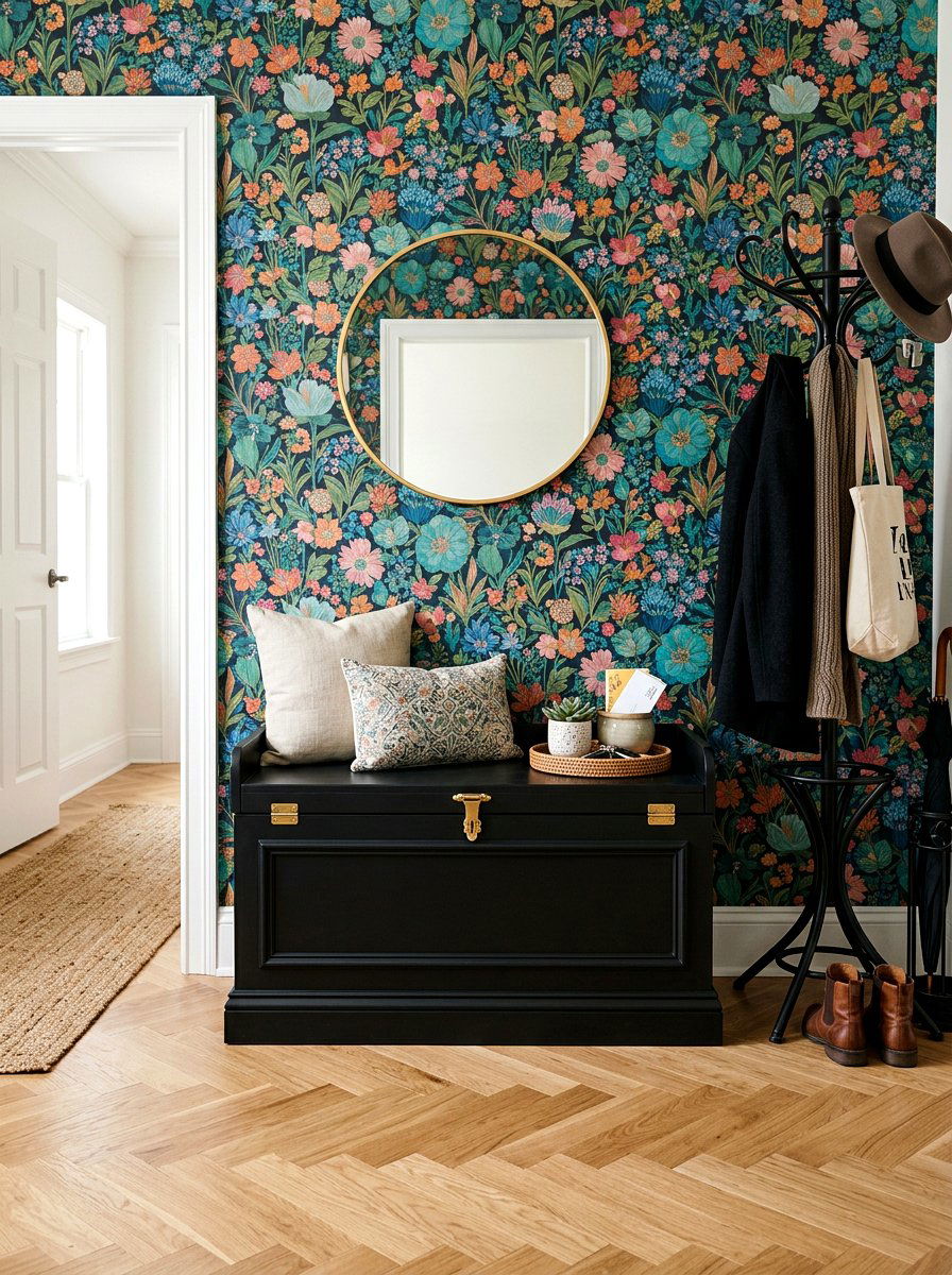 Black Entryway Bench With Storage - 30 entryway bench ideas