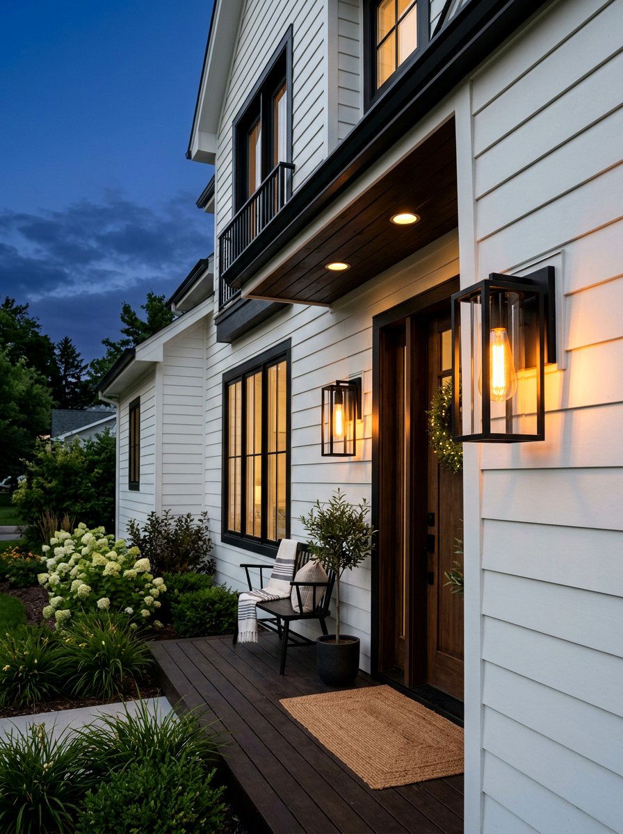 Black Exterior Light Fixtures - 30 black trim exterior ideas